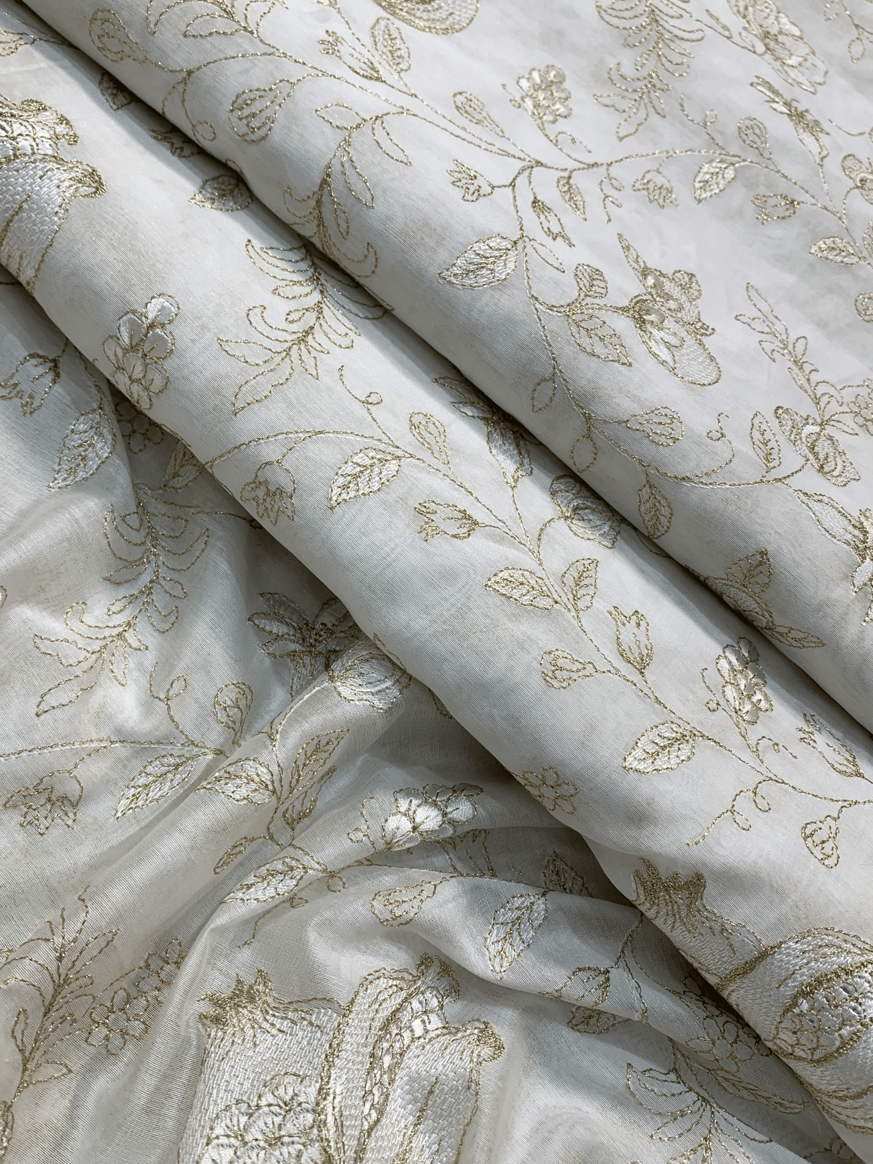 Pure Chanderi 70g with Resham & Zari Embroidery